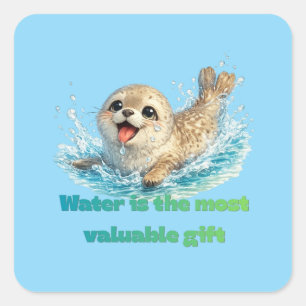 Playful Seal Water Conservation & Ocean Awareness 