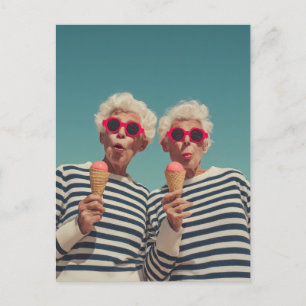 Playful Senior Summer Vibes Postcard