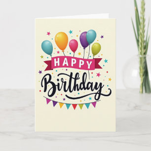 Playful Shaded Birthday Card
