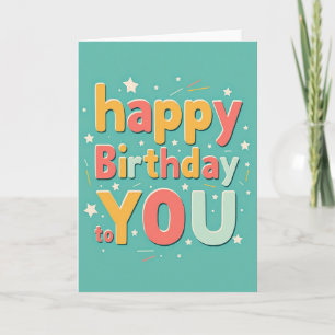 Playful Shadowed Birthday Card