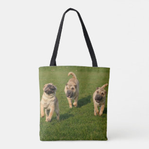 Playful Shar Pei Puppies Tote Bag