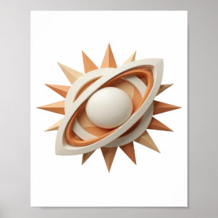 Playful Silver ABSTRACT ART Art Print