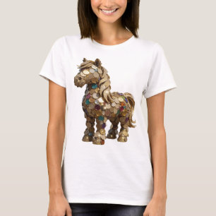 Playful Silver ABSTRACT ART Artistic Motif T-Shirt