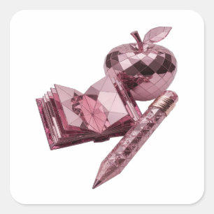 Playful Silver Abstract Sticker Graphic