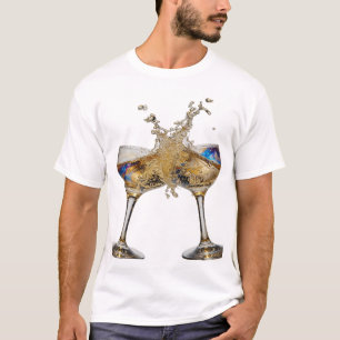 Playful Silver CHEERS TO GOOD HEALTH 3D Text Art T-Shirt