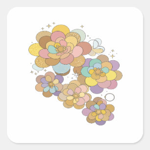 Playful Silver FLORAL FANTASY Label Design