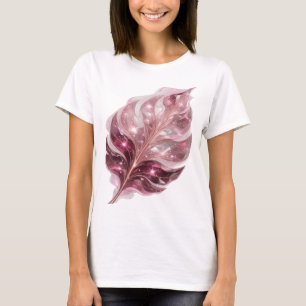 Playful Silver GEMSTONE LEAF Print T-Shirt