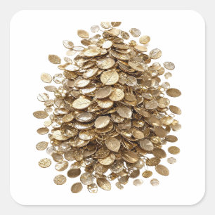 Playful Silver GOLDEN LEAVES Sticker Motif