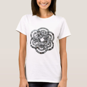 Playful Silver SILVER COINS Slogan Design T-Shirt
