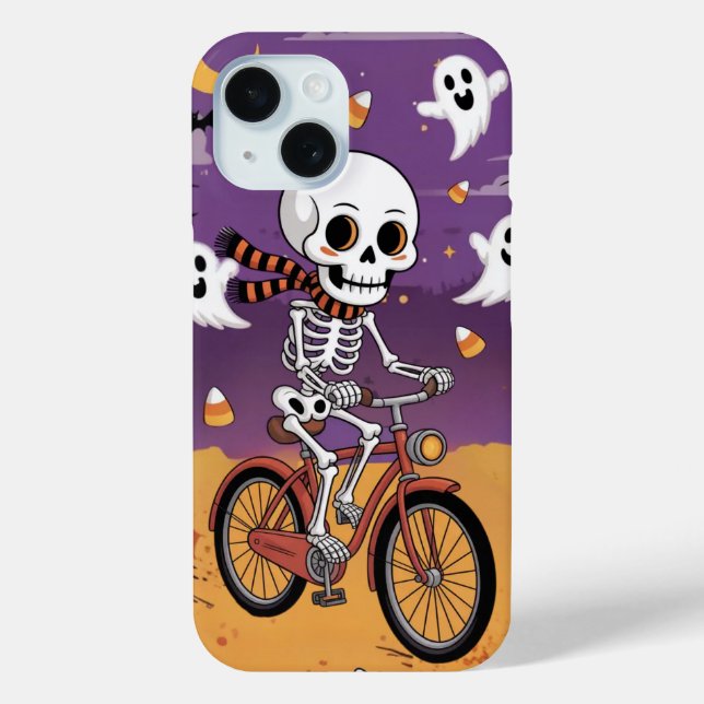 Playful Skeleton Ghost Halloween iPhone /iPad case (Back)