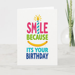 Playful Smile Birthday Card