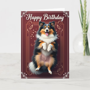 Playful Smiling Dog Birthday Card