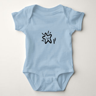 Playful Smiling Star Face | Cute  Baby Bodysuit