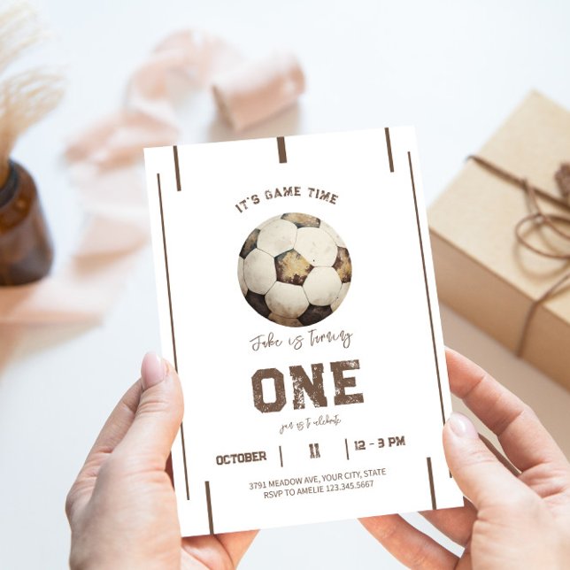 Playful Soccer Theme Birthday Invitation  (Creator Uploaded)