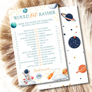 Playful Space Birthday Would He Rather Game