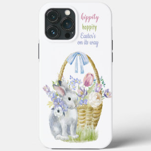 Playful Spring Easter Basket Bunny Pastel Floral 2 iPhone 13 Pro Max Case