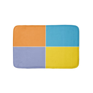 Playful Springtime Easter Squares Bath Mat