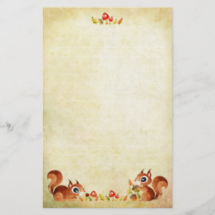 Playful Squirrels Stationery Writing Sheets