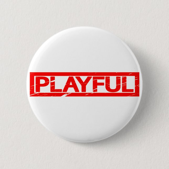 Playful Stamp 6 Cm Round Badge (Front)