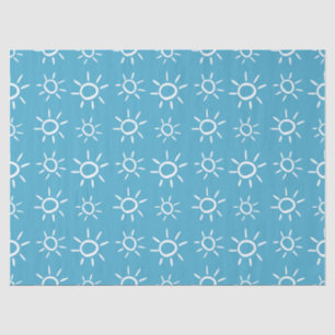 Playful Sun Doodle Summer Pattern Tissue Paper