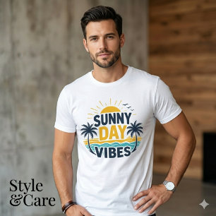 Playful Sunny Day Graphic Trendy Men's T-Shirt