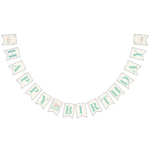 Playful Sweet and Three Kids Birthday Bunting