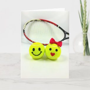 Playful Tennis Love Card
