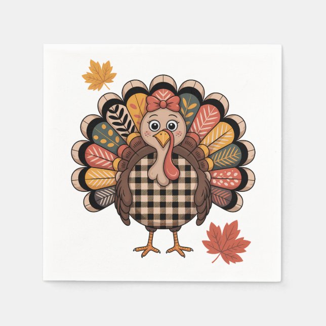 Playful Thanksgiving Napkin (Front)