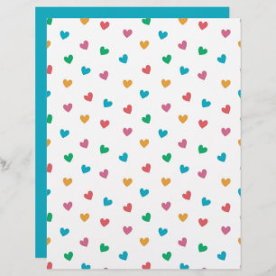 Playful Tiny Heart Pattern Scrapbook Paper