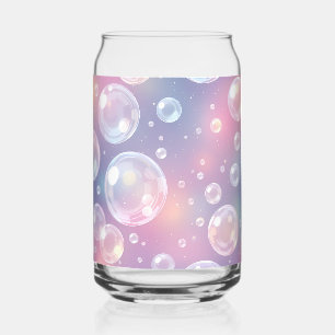 Playful Transparent Bubble Design: Iridescent Can Glass