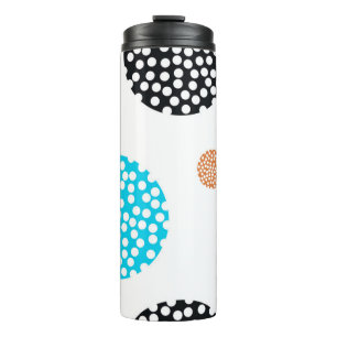 Playful, trendy, cool, fun, modern dotted circles thermal tumbler