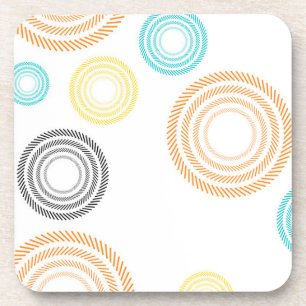 Playful, trendy, cool, modern, simple circles coaster