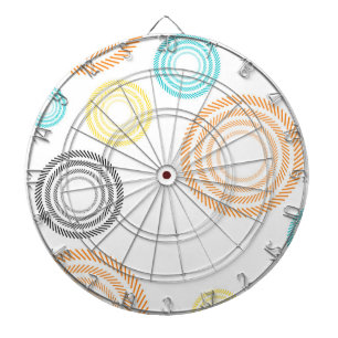 Playful, trendy, cool, modern, simple circles dartboard