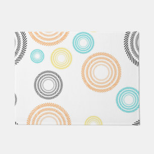 Playful, trendy, cool, modern, simple circles doormat