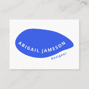 Playful Trendy Scandinavian Unique Cobalt Blue  Business Card