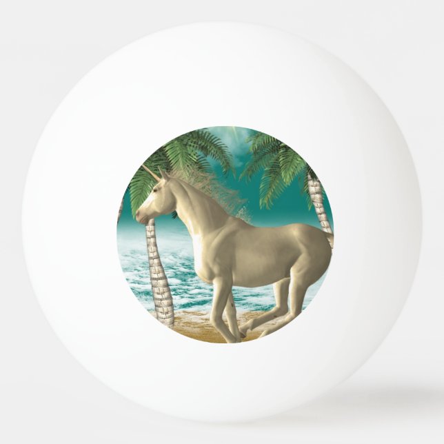 Playful Unicorn Ping Pong Ball (Front)