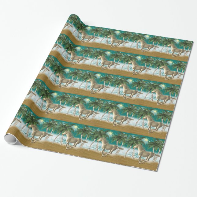 Playful Unicorn Wrapping Paper (Unrolled)
