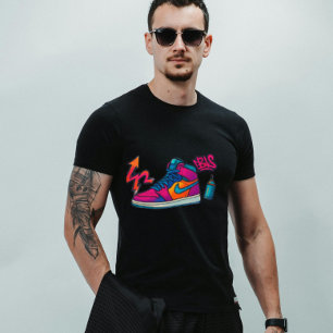 Playful Urban Vibes – Bold Streetwear Sneaker Art T-Shirt