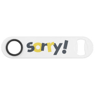 Playful, vibrant, bold, modern design of Sorry