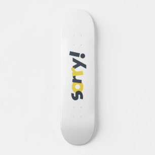 Playful, vibrant, bold, modern design of Sorry Skateboard