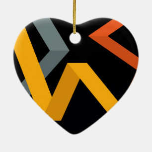 PLayful, vibrant, modern, urban graphic ways Ceramic Ornament