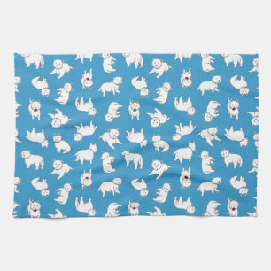 Playful Westies Tea Towel