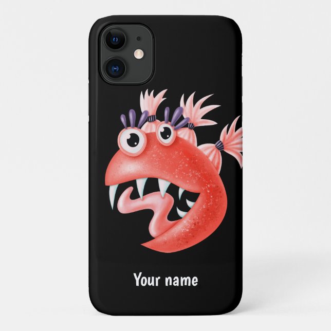 Playful Whimsical Funny Creature Girl Name Case-Mate iPhone Case (Back)