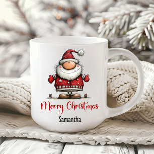 Playful Whimsy Santa Claus Funny Coffee Mug