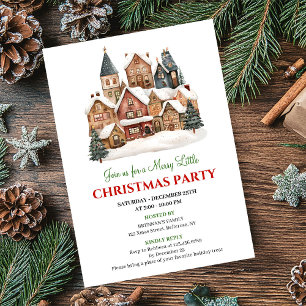 Playful winter scene Christmas party dinner invite