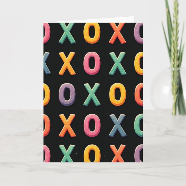 Playful Xo Pattern Card (Front)