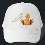 Playful Yellow Duckling Trucker Hat Smile<br><div class="desc">Funny Yellow Duck Playful Wink Happy Smile Cartoon Drawing and Text - Choose / Add Your Unique Text / Font / Color - Make Your Special Gift - Resize and move or remove and add elements / image with customization tool ! - Drawing and Design by MIGNED. You can also...</div>