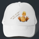 Playful Yellow Duckling Trucker Hat Smile<br><div class="desc">Funny Yellow Duck Playful Wink Happy Smile Cartoon Drawing and Text - Choose / Add Your Unique Text / Font / Color - Make Your Special Gift - Resize and move or remove and add elements / image with customization tool ! - Drawing and Design by MIGNED. You can also...</div>