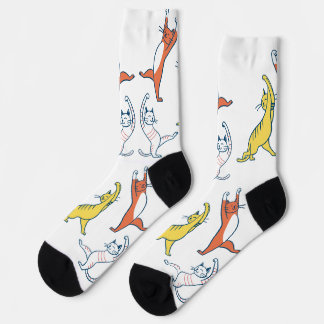 Playful Yoga Cat Socks