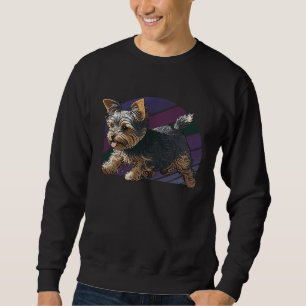 Playful Yorkshire Terrier Dog Pop Art Proud Yorkie Sweatshirt